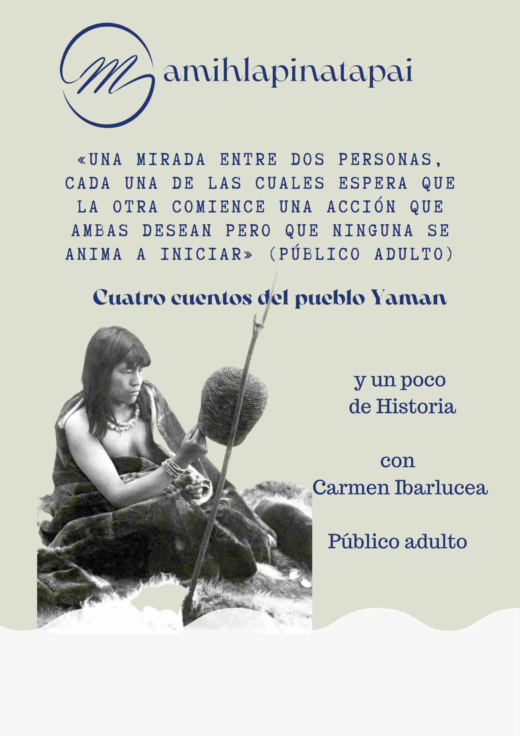 Portada de Cuatro cuentos del Pueblo Yaman, con Carmen Ibarlucea